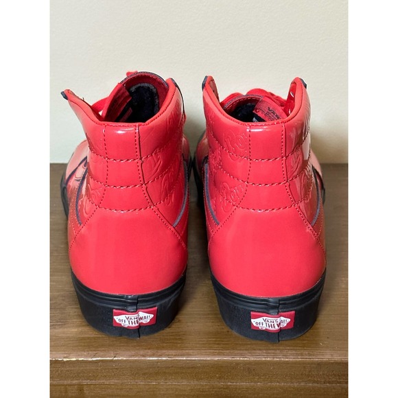 VANS Men’s Size 11.5 David Bowie Red Patent - Picture 3 of 9
